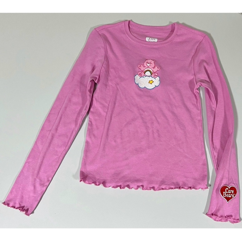 Care Bears Pink Kawaii Graphic Long Sleeve T-Shirt Top Blouse Tee Size M 💗✨